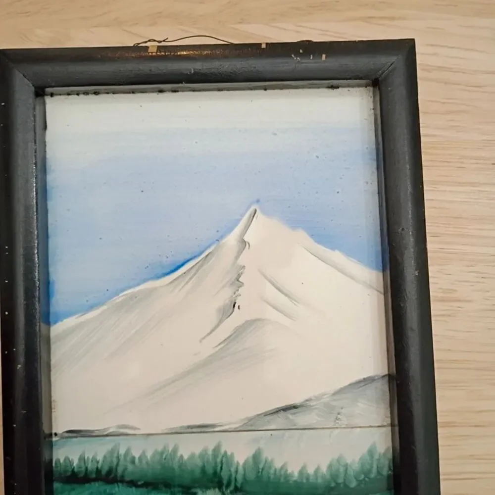 Okamoto Signed Japanese Art Mid-Century Modern Vibrant Hand Painted Tiles